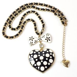 Betsey Johnson Necklace Large Heart Pendant